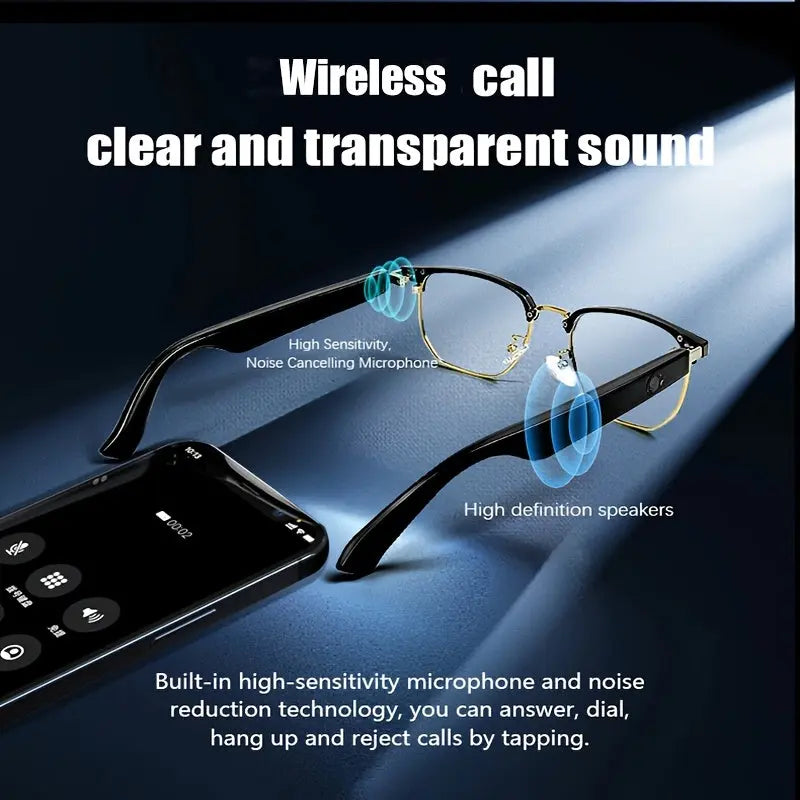 SterStereo Headphones with Microphone, Wireless Headphones with Glasses for Driving Bicycles, Noise Cancelling Headphones for Both Men And Women, Christmas Gifts Chic Le'Meek