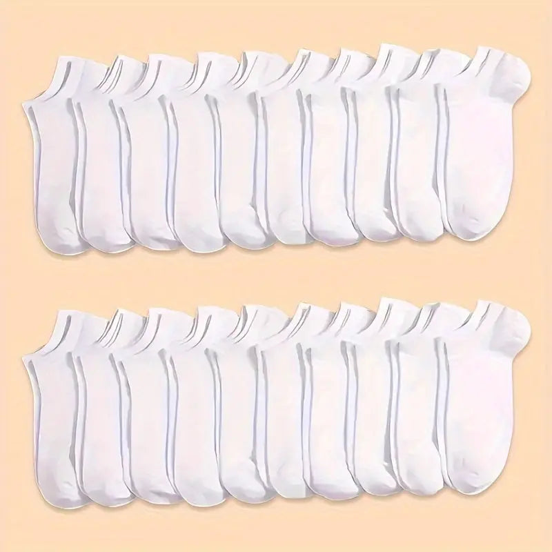 20/40 Pairs of Men's ComfySoft Knitted Liner Socks - Breathable, Sweat-Absorbing, Anti-Odor, Elastic & Soft - Perfect for Spring & Summer Casual Wear Temu