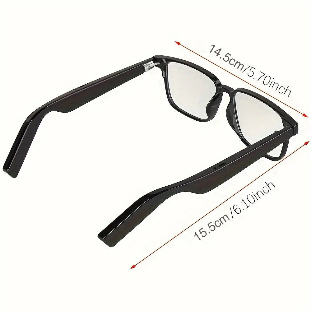 New Smart Glasses for Men & Women - High-Definition Voice Calls, Hi-Fi Sound Quality Music, Blue Light Filter, Magnetic Sun Sleeves, Night Vision Lenses, Rechargeable Lithium Polymer Battery for Daily Use Temu