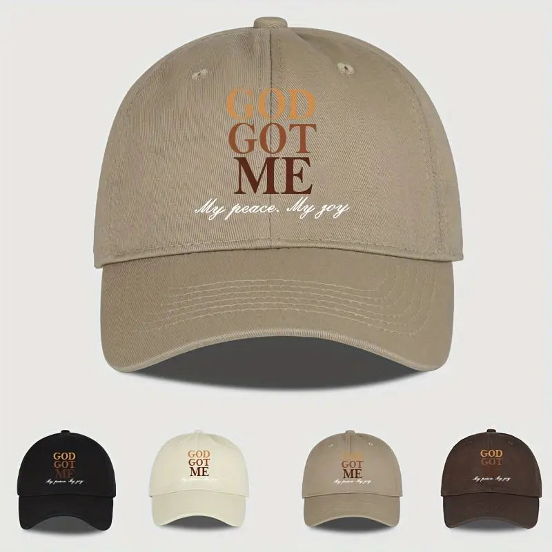 Stylish God Got Me Print, Snapback Design, Comfortable Trucker Hat for Casual Leisure Outdoor Sports - Perfect Gift for Fathers Day, Independence Day, Mothers Day, New Year, Thanksgiving Day Temu