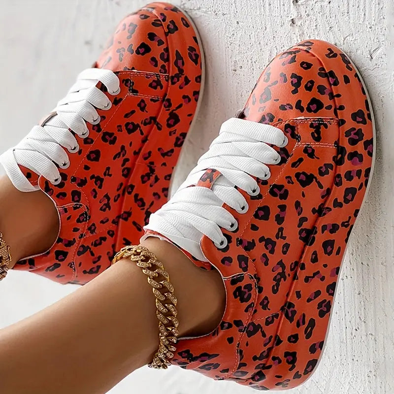 Casual Chic Women's Vibrant Graffiti Print Sneakers - Low Top, Round Toe, Rubber Sole, Faux Cover Interior, All-Season Casual Lace-Up Shoes AliExpress