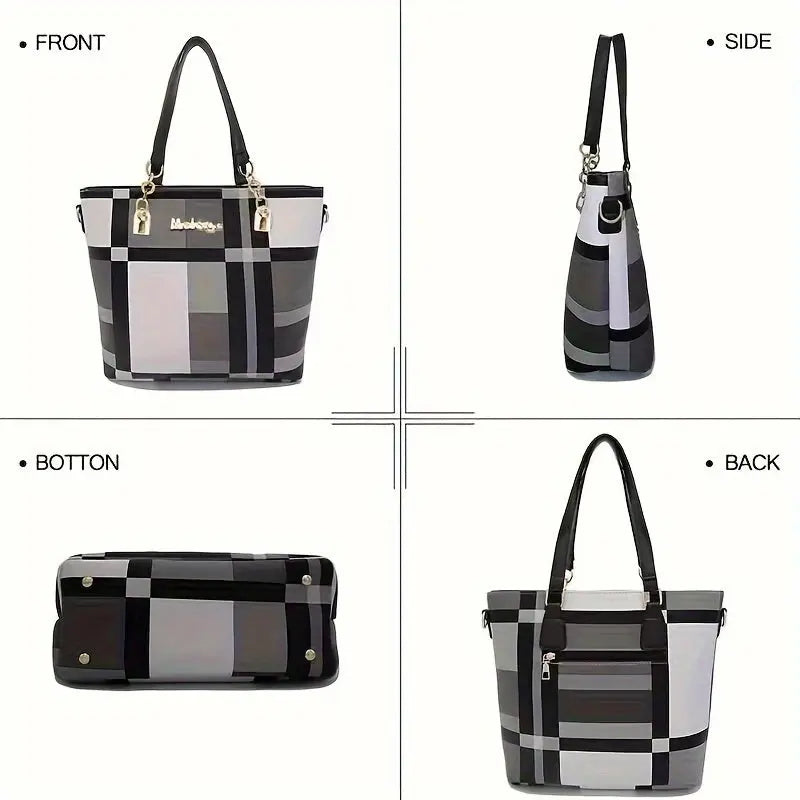 6pcs Womens Handbags Tote Bags Shoulder Bag Purses Satchel Bag Top-Handle Handbag Crossbody Bag Wallet Clutch Chic Le'Meek