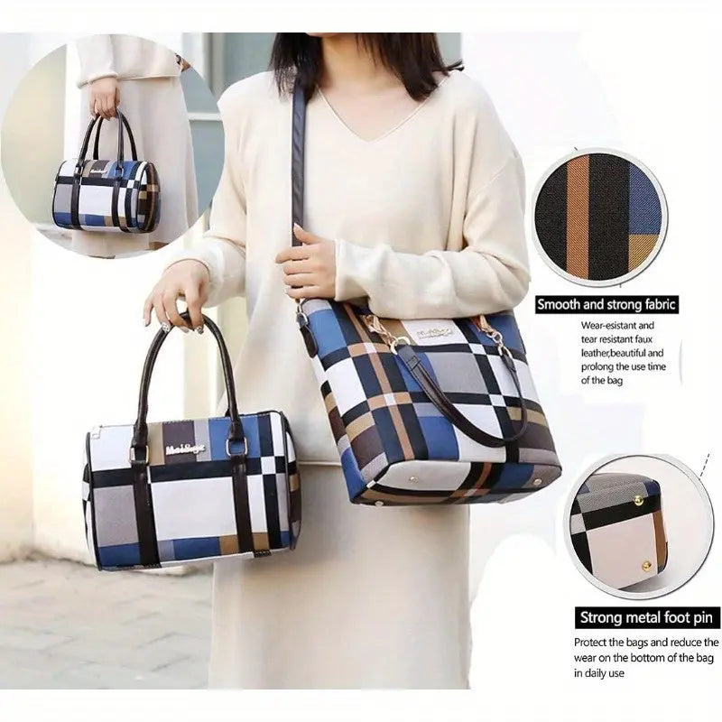 6pcs Womens Handbags Tote Bags Shoulder Bag Purses Satchel Bag Top-Handle Handbag Crossbody Bag Wallet Clutch Chic Le'Meek