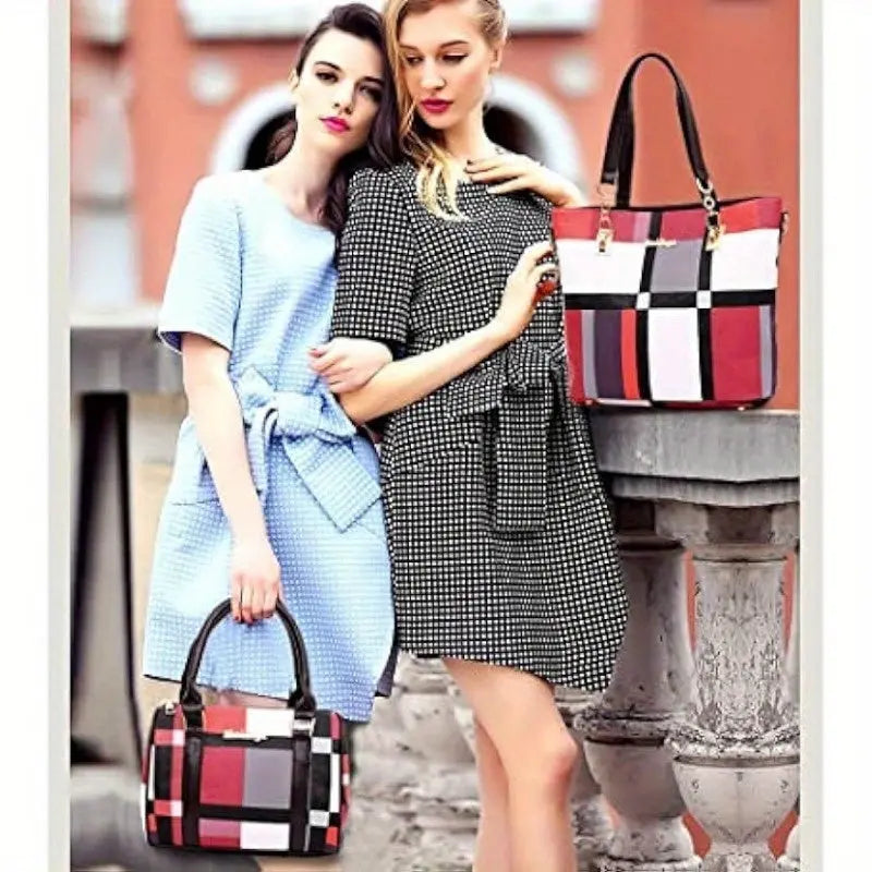 6pcs Womens Handbags Tote Bags Shoulder Bag Purses Satchel Bag Top-Handle Handbag Crossbody Bag Wallet Clutch Chic Le'Meek