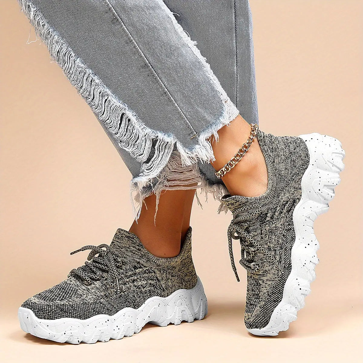 Womens Breathable Low Top Sneakers - Lightweight, Lace-Up, Fabric Upper, Rubber Sole, Solid Color, Casual, Sporty, All-Season Shoes for Everyday Wear Temu