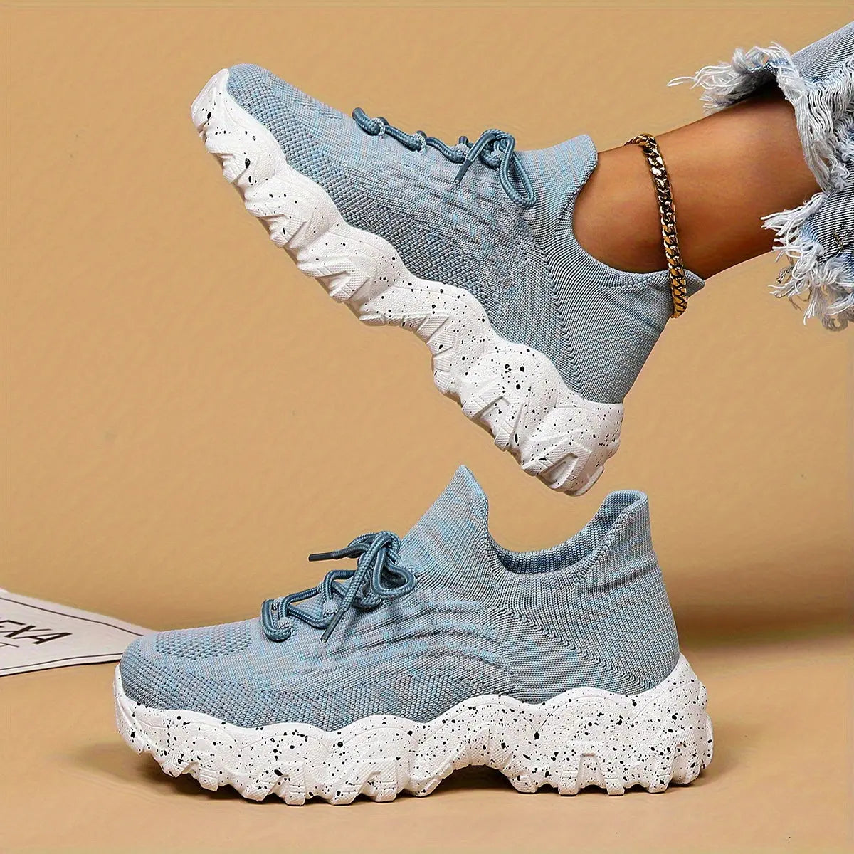 Women's Simple Plain Lace Up Low Top Sneakers, Casual Breathable Lightweight Socks Shoes, Minimalist Running Shoes Sporty Sneakers Temu