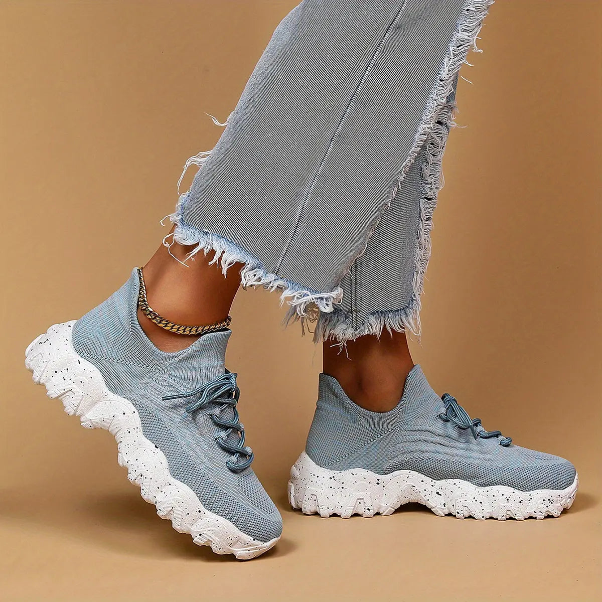 Women's Simple Plain Lace Up Low Top Sneakers, Casual Breathable Lightweight Socks Shoes, Minimalist Running Shoes Sporty Sneakers Temu