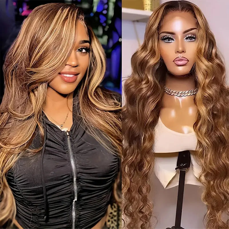 250% Density Wigs Human Hair Long Body Wave Lace Front Wigs Human Hair Wig 4/27 Honey Blonde Pre Plucked With Baby Hair Temu