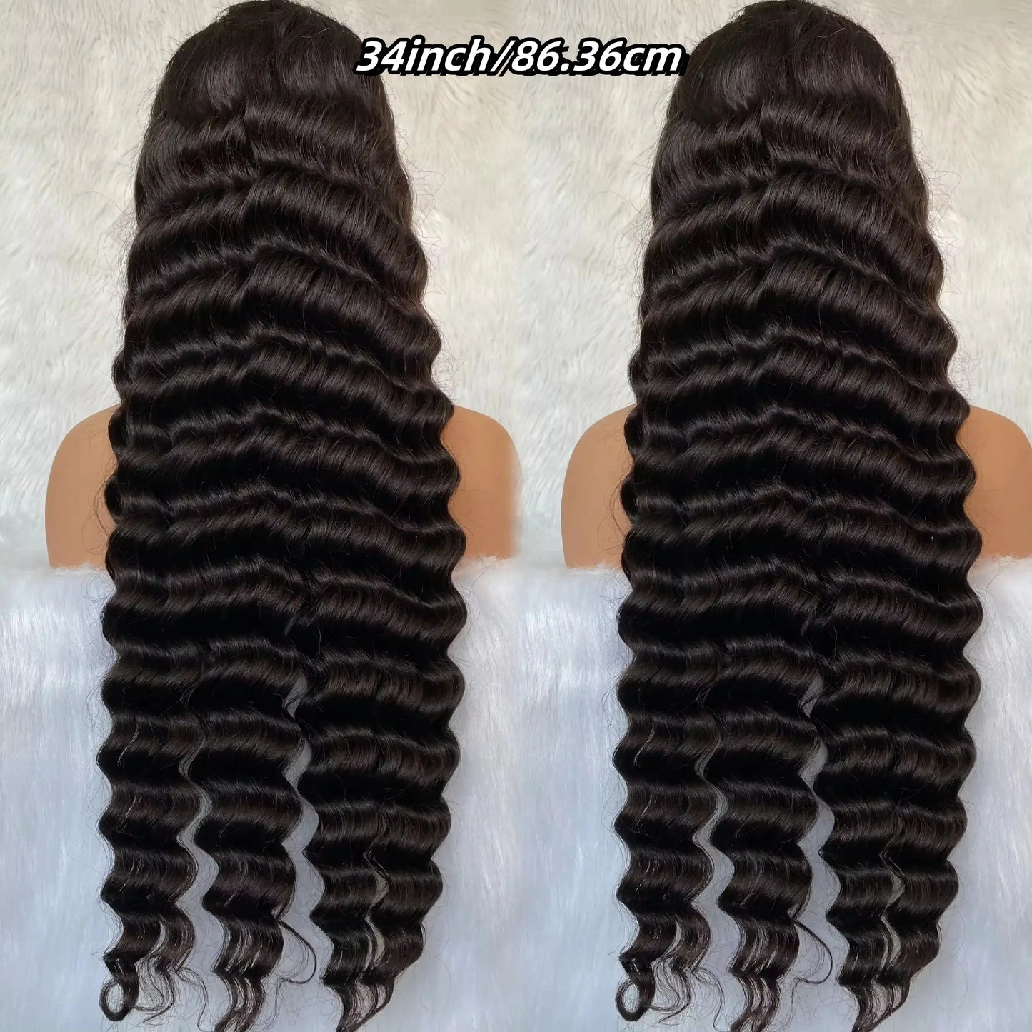30Inch 13x6 Deep Curly Human Hair Wigs For Women Pre Plucked Loose Deep Wave Hd Transparent Frontal Wig Full Density Temu