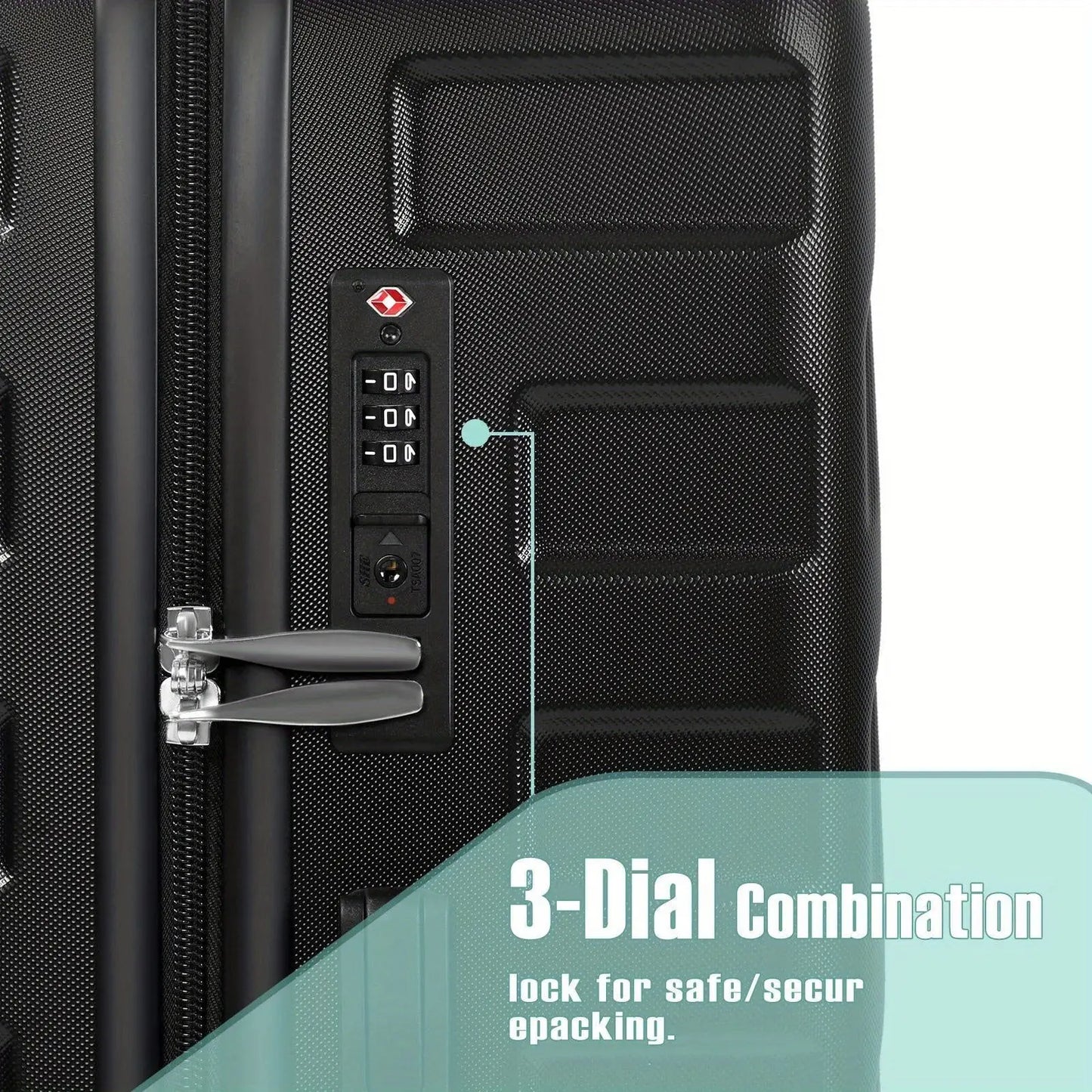 5-Piece ABS Luggage Set, Includes 12", 14", 20", 24" & 28" Hardside Spinner Suitcases, With TSA Lock Spinner Wheels Durable Travel Luggage AliExpress