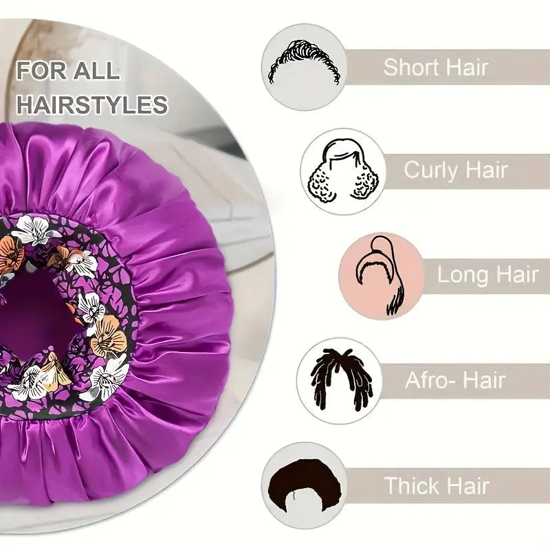 3pcs Satin Nightcap Women, Breathable Design High Density Hair Cap, Loose Elastic, Soft Fabric, Perfect For Night Hair Maintenance, Four Seasons Chemotherapy Patients Shower Cap Chic Le'Meek
