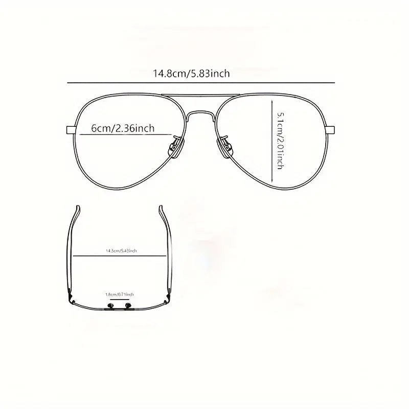 Stylish High-Definition Smart Glasses - Built-in Microphone and Speaker, HiFi Music Quality, Compatible with iPhone/Android - Ideal for Driving, Outdoor Activities, and Fishing, Supports AI Voice Assistant Chic Le'Meek