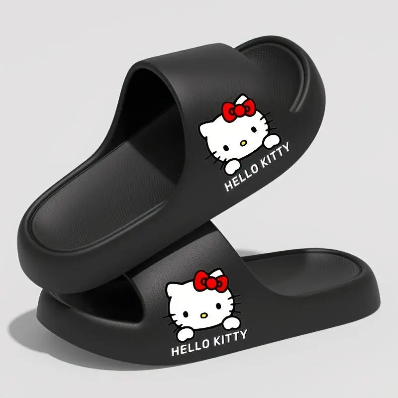 Saorio for hello kitty Elegant Cartoon EVA Women'S Slippers - Summer Thick Sole Slides with Soft Insoles and Durable Outsoles, Hand Washable, Suitable for Warm Weather Shoes | Playful Design | EVA Sandals, Home Slippers for C Chic Le'Meek