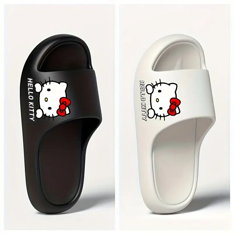 Saorio for hello kitty Elegant Cartoon EVA Women'S Slippers - Summer Thick Sole Slides with Soft Insoles and Durable Outsoles, Hand Washable, Suitable for Warm Weather Shoes | Playful Design | EVA Sandals, Home Slippers for C Chic Le'Meek