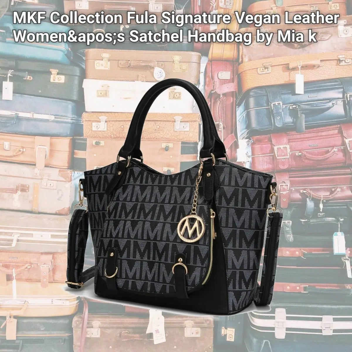 MKF Collection Fula Signature Vegan Leather Women's Satchel Handbag by Mia k Chic Le'Meek