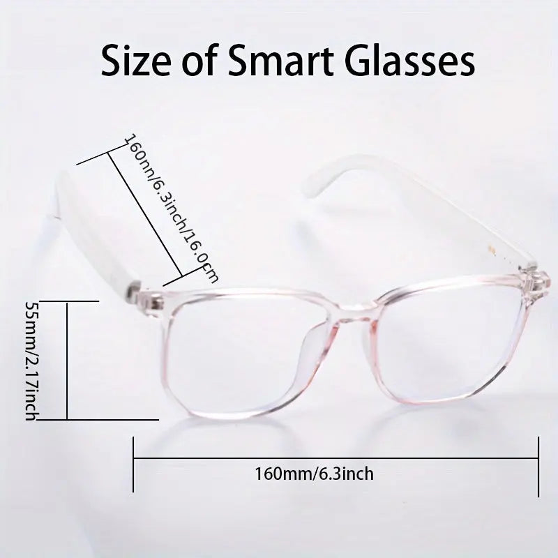 2025 New Smart Wireless Audio Glasses: Sports Music And Calls, Headphone Smart Glasses, Lightweight To Wear, Built-in Microphone And Speaker, Noise Cancellation, Touch And AI Voice Assistant, Compatible With IPhone/Android Chic Le'Meek