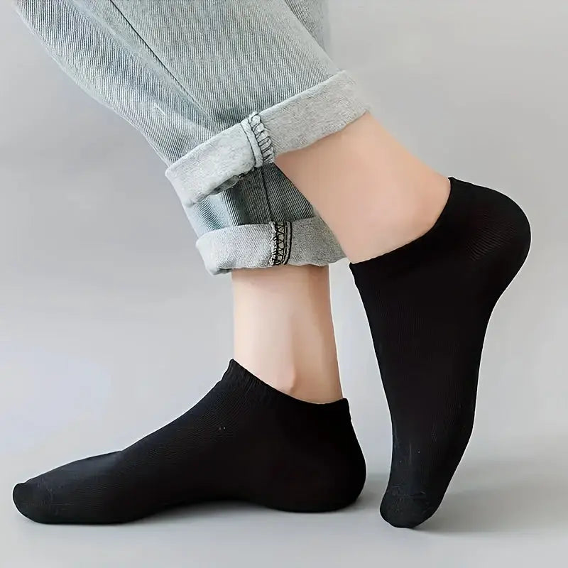 20/40 Pairs of Men's ComfySoft Knitted Liner Socks - Breathable, Sweat-Absorbing, Anti-Odor, Elastic & Soft - Perfect for Spring & Summer Casual Wear Temu