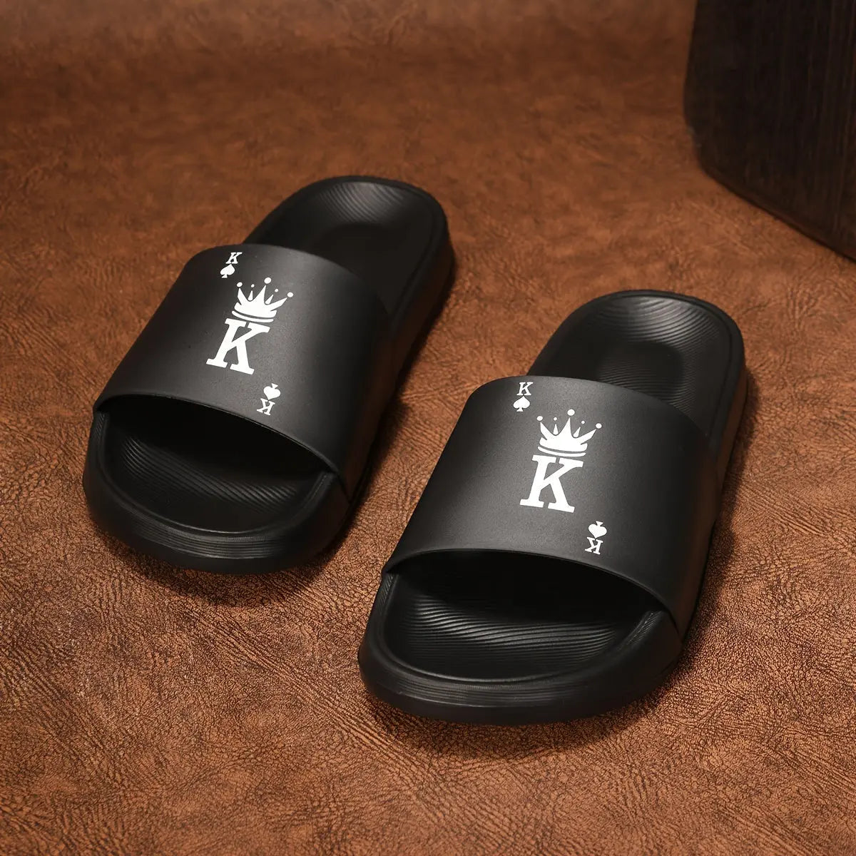 Mens Fashionable Letter K Slippers - Trendy Open-Toe Design with Ventilated Breathability, Comfy Non-Slip EVA Soles for Stylish Indoor & Outdoor Temu