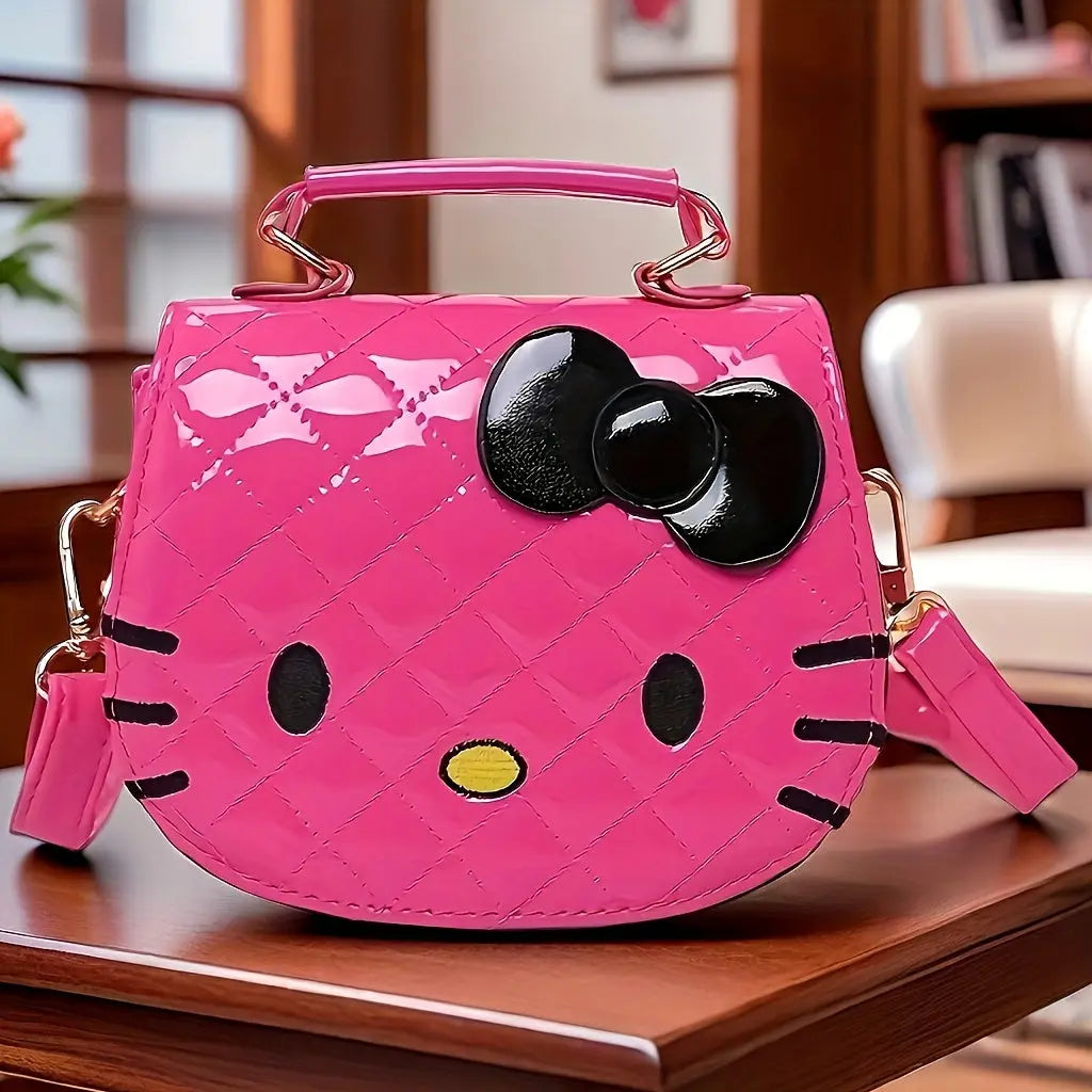 Sanrio for hello kitty Crossbody Bag - Adjustable Strap, Lightweight Synthetic, Multi-Color Options for Daily Commute, Parties & Weddings, Durable Polyester Lining, Snap Closure Purse Chic Le'Meek