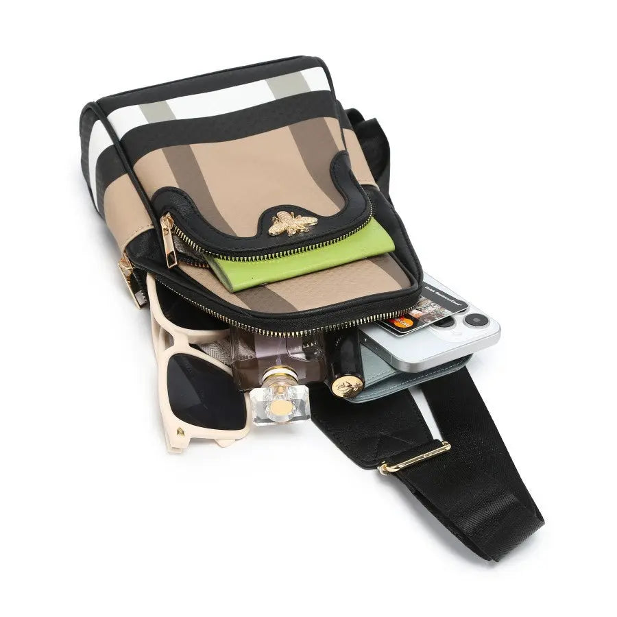 ZENG BAG Women's Fashion Small Crossbody Bag - Women's Crossbody Waist Bag PU Leather Multifunctional Crossbody Belt Chest Bag with Adjustable Shoulder Strap Suitable for Casual Travel Shopping Perfect Valentine's Day Gift fo Chic Le'Meek