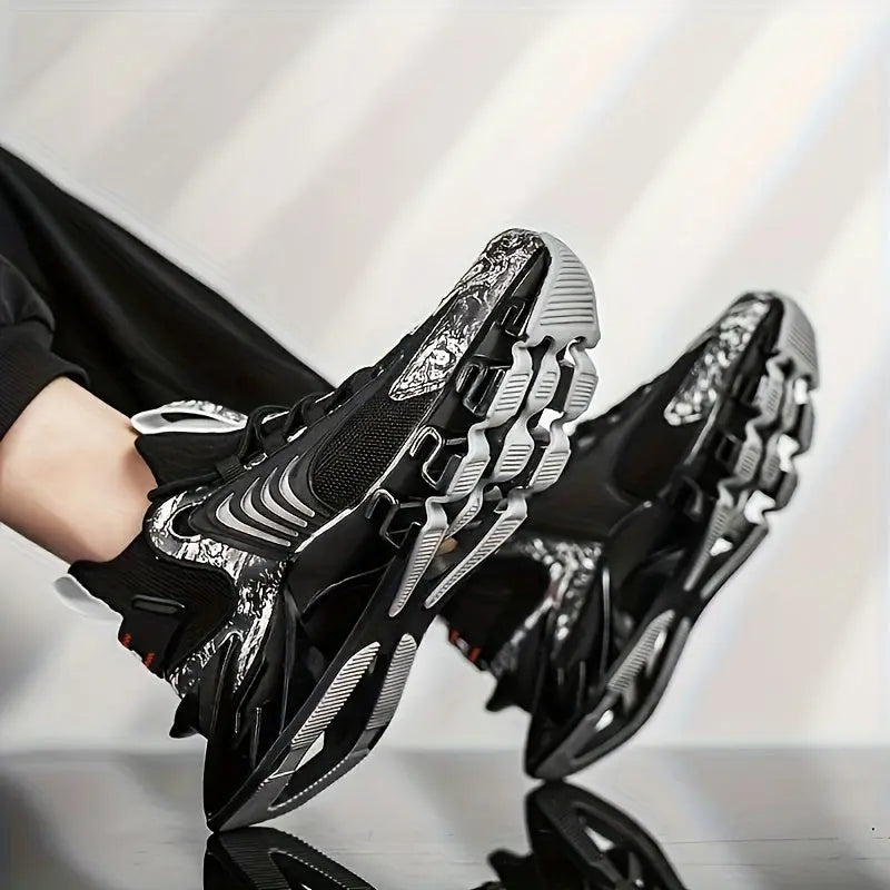 Men's Breathable Blade Type Shoes - Shock Absorption Comfy Sneakers - All Seasons Outdoor Running Temu