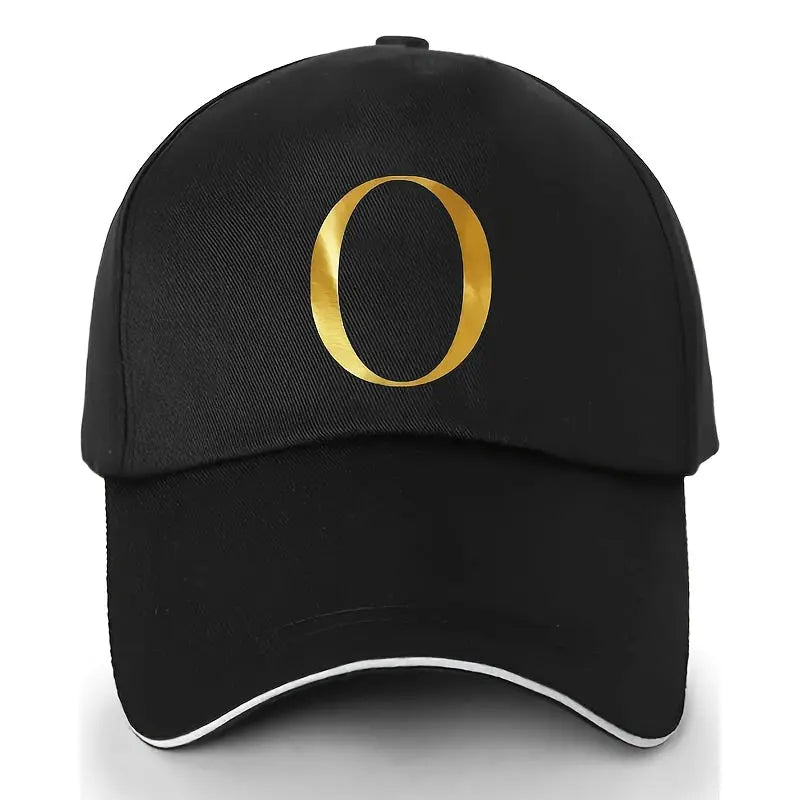 Unisex Polyester Baseball Cap | Adjustable Fit | Lightweight, Breathable & Quick-Dry | Golden Letter Print Embroidery 'M' or 'A' | Ideal for Outdoor Sports and Travel | Stylish Hip-Hop Dad Hat, Casual Wear Hat | Hiphop Style Chic Le'Meek
