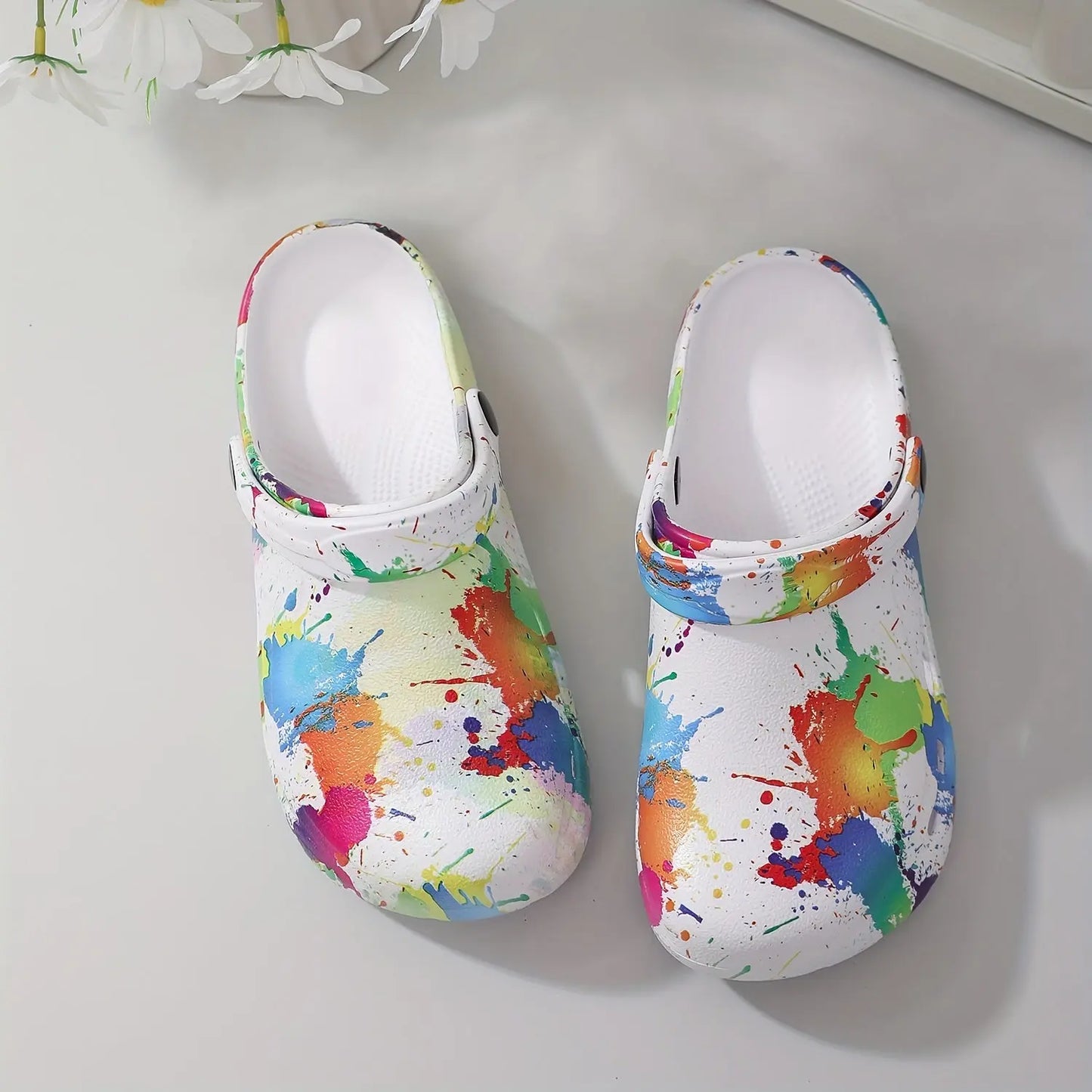 2025 Fashionable Non-Slip Thick Sole Sandals for Couples, Summer Beach Shoes with Random Patterns, EVA Material, Beach Footwear|Trendy Sandals|Eva Upper Material, Beach Accessorie Chic Le'Meek