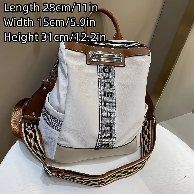 Stylish Women's Punk Shoulder Bag - Travel Backpack With Lightweight Durable Material, Multiple Pockets For Daily Use & Adventure Temu
