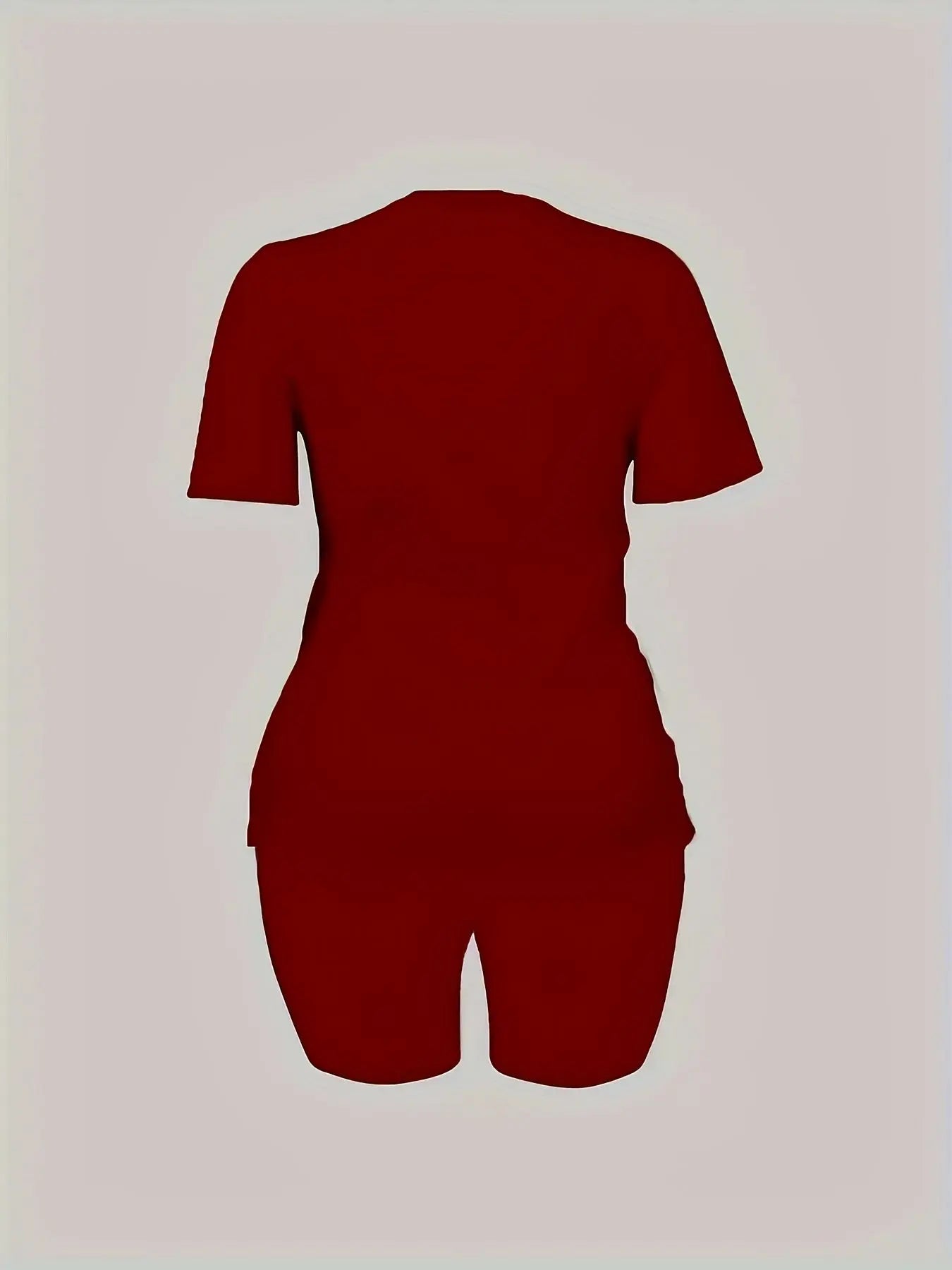 Ladies' Casual Short Sleeved Shorts Set, Hot Stamping Craftsmanship, Women's Faith Letter Hot Stamping Heart Pattern Chic Le'Meek