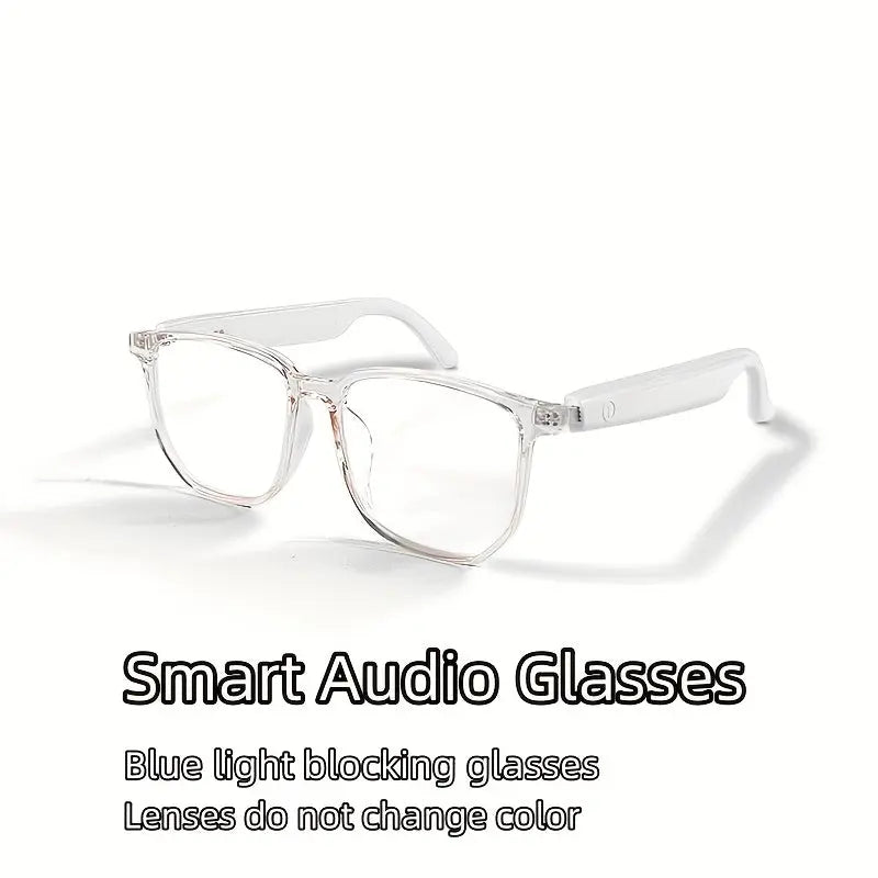Smart Audio Glasses, Wireless, Rechargeable Battery, Built-in Microphone, High-Resolution Audio, Touch Control, Anti-Blue Light, for Office, Outdoor, Sports, Driving, Music Playback, Hands-Free Calling - Ideal Holiday Gifts Chic Le'Meek