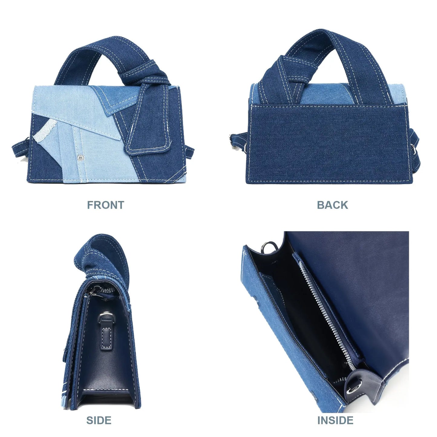 Ladies' Geometric Cowboy Shoulder Bag - A Casual Handbag With Zipper Closure, Unlined Fabric, Hand Washable - A Fashionable Crossbody Bag Suitable For Shopping, Dating, And Commuting Chic Le'Meek