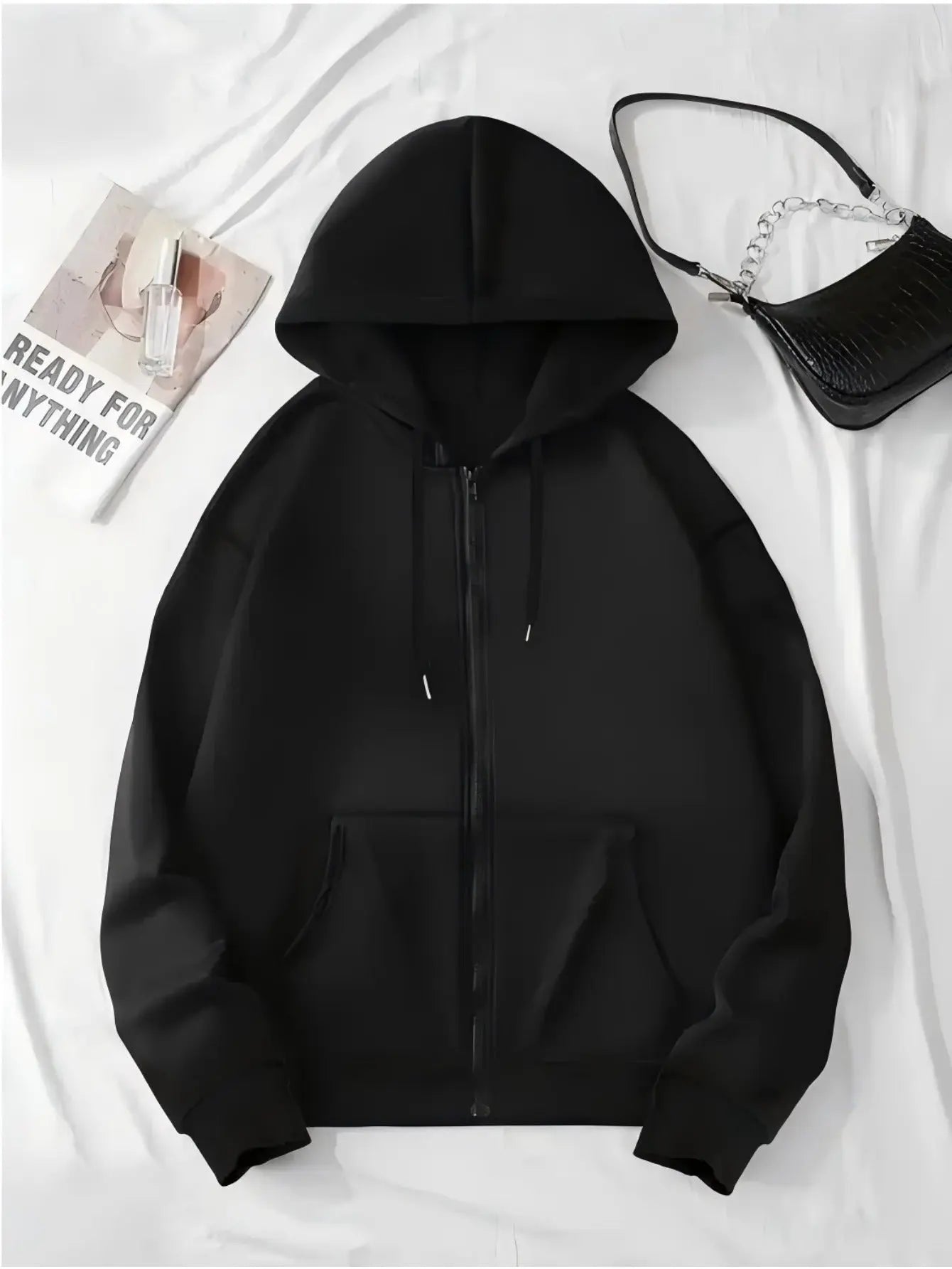 Plus Size Women'S Elegant "Calvin" Graphic Hoodie - Comfortable, Lightweight, Long Sleeve, Stretch Polyester Pullover with Round Neck - Machine Washable, All-Season Casual & Sporty Style, Versatile Clothing | Stylish Casualwe Chic Le'Meek