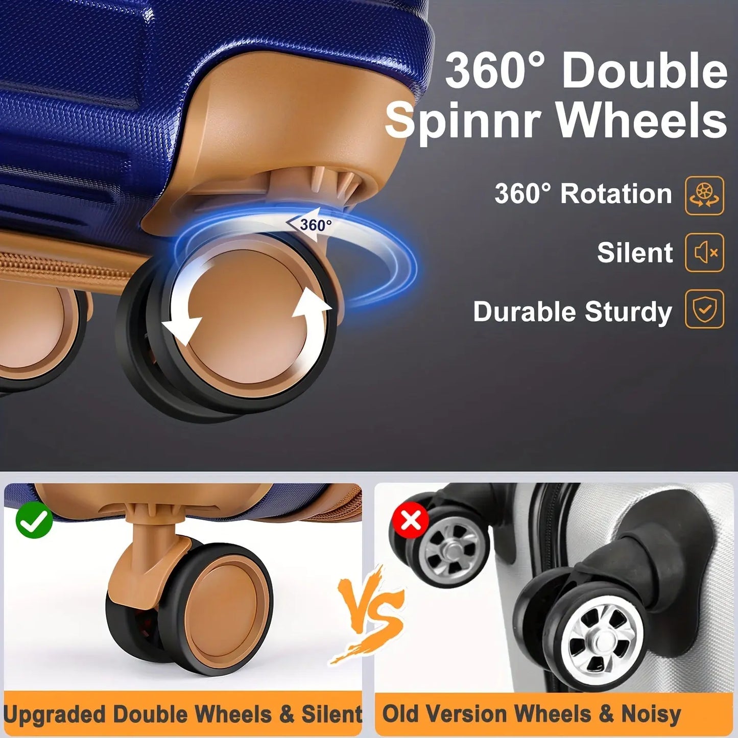 Suitcase Set Luggage Sets, 20 Inch Carry On Luggage With TSA Lock And Double Spinner Wheels, Suitcase With Travel Bag And Toiletry Bag AliExpress