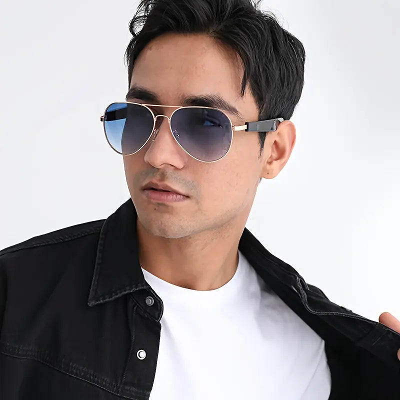 Stylish High-Definition Smart Glasses - Built-in Microphone and Speaker, HiFi Music Quality, Compatible with iPhone/Android - Ideal for Driving, Outdoor Activities, and Fishing, Supports AI Voice Assistant Chic Le'Meek
