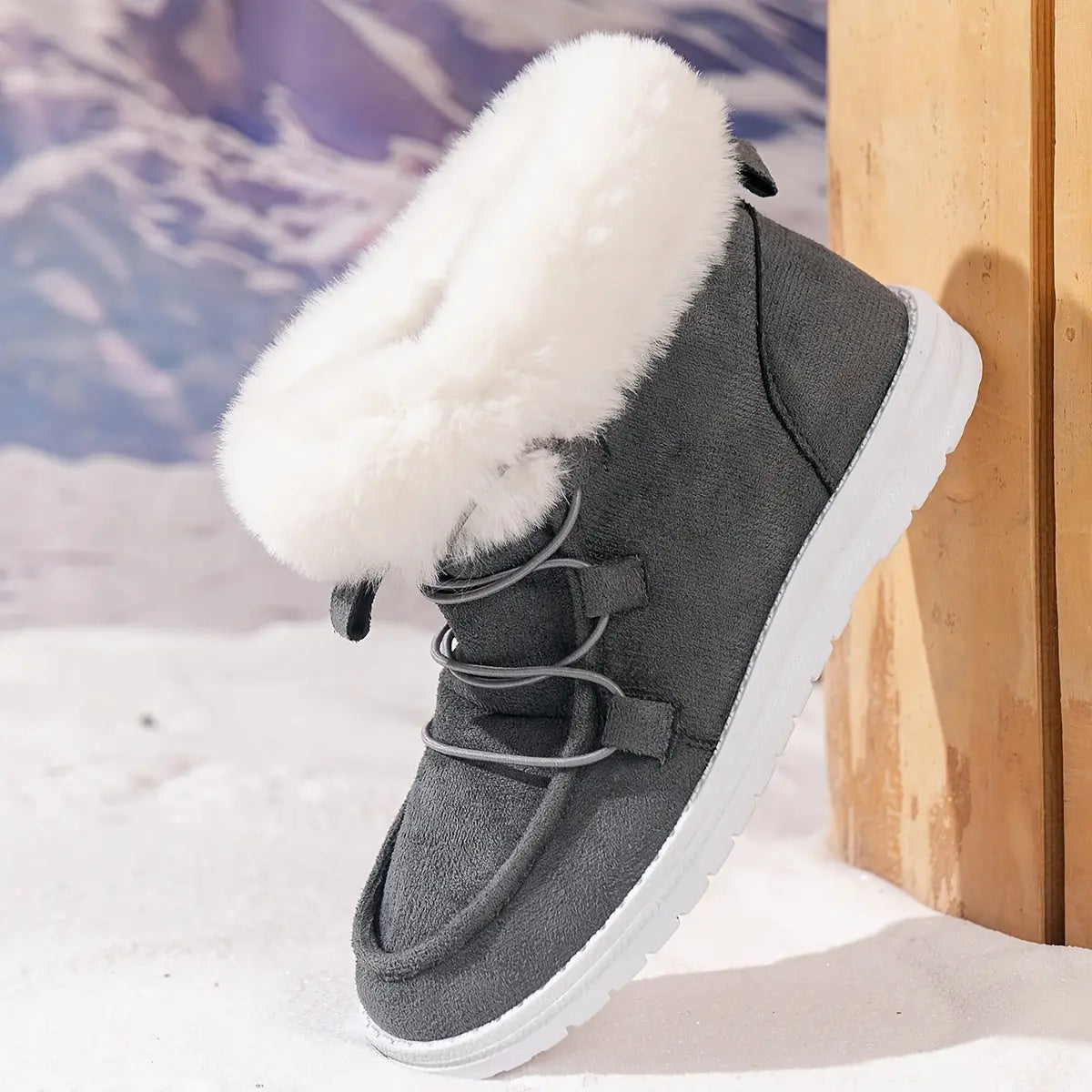 Medium Tube Comfort Sneakers - Soft Fabric Inner, Non-Slip EVA Sole, Thickened Warm Snow Boot Design, Versatile and Breathable for Winter Activities Chic Le'Meek