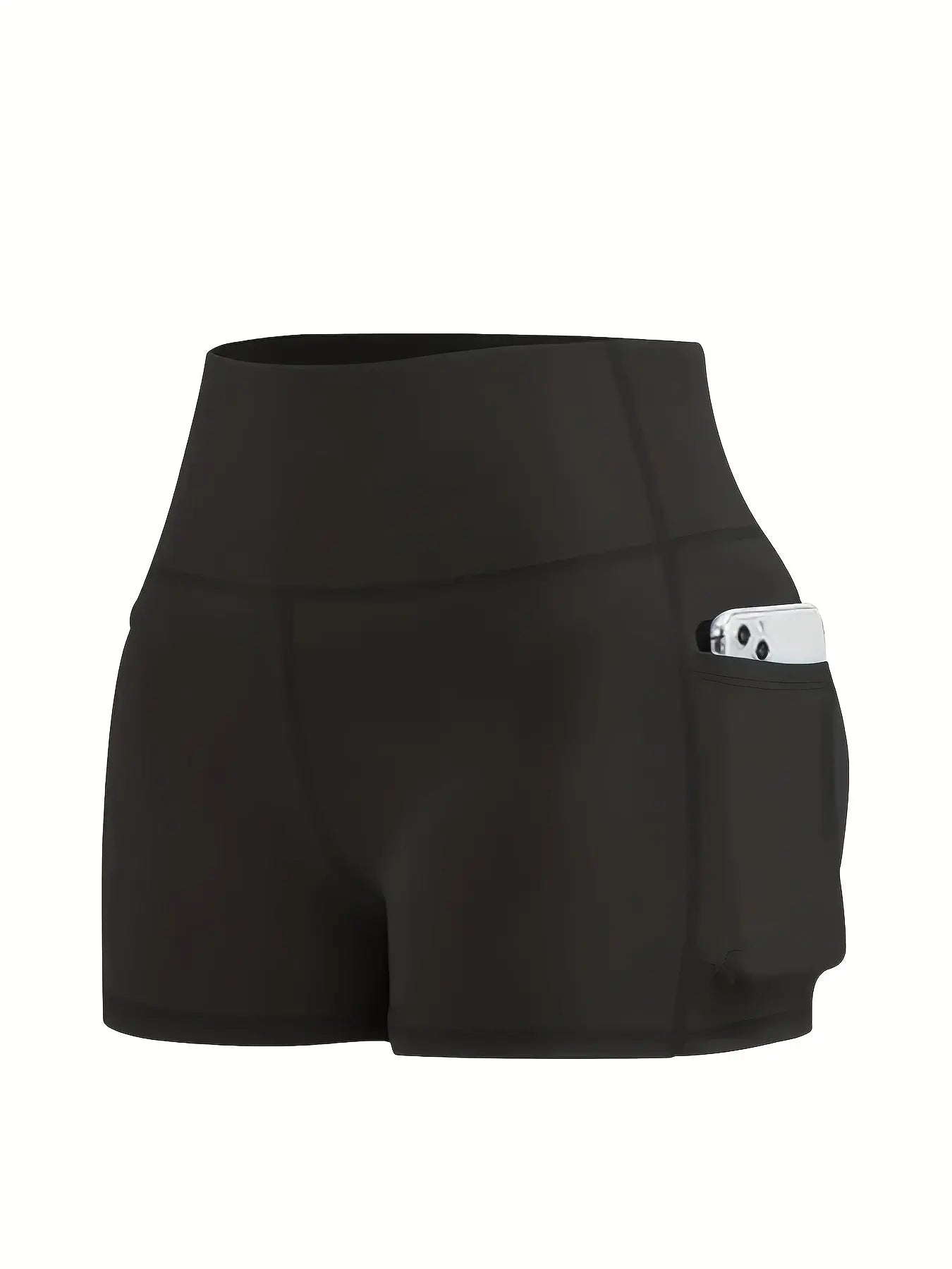 5pcs Set Of 5-inch High Waisted Knight Shorts, Women's Pockets, Ultra Soft Abdomen Control, No Perspective Exercise, Running, Yoga Exercise Shorts, 6-inch Length Chic Le'Meek