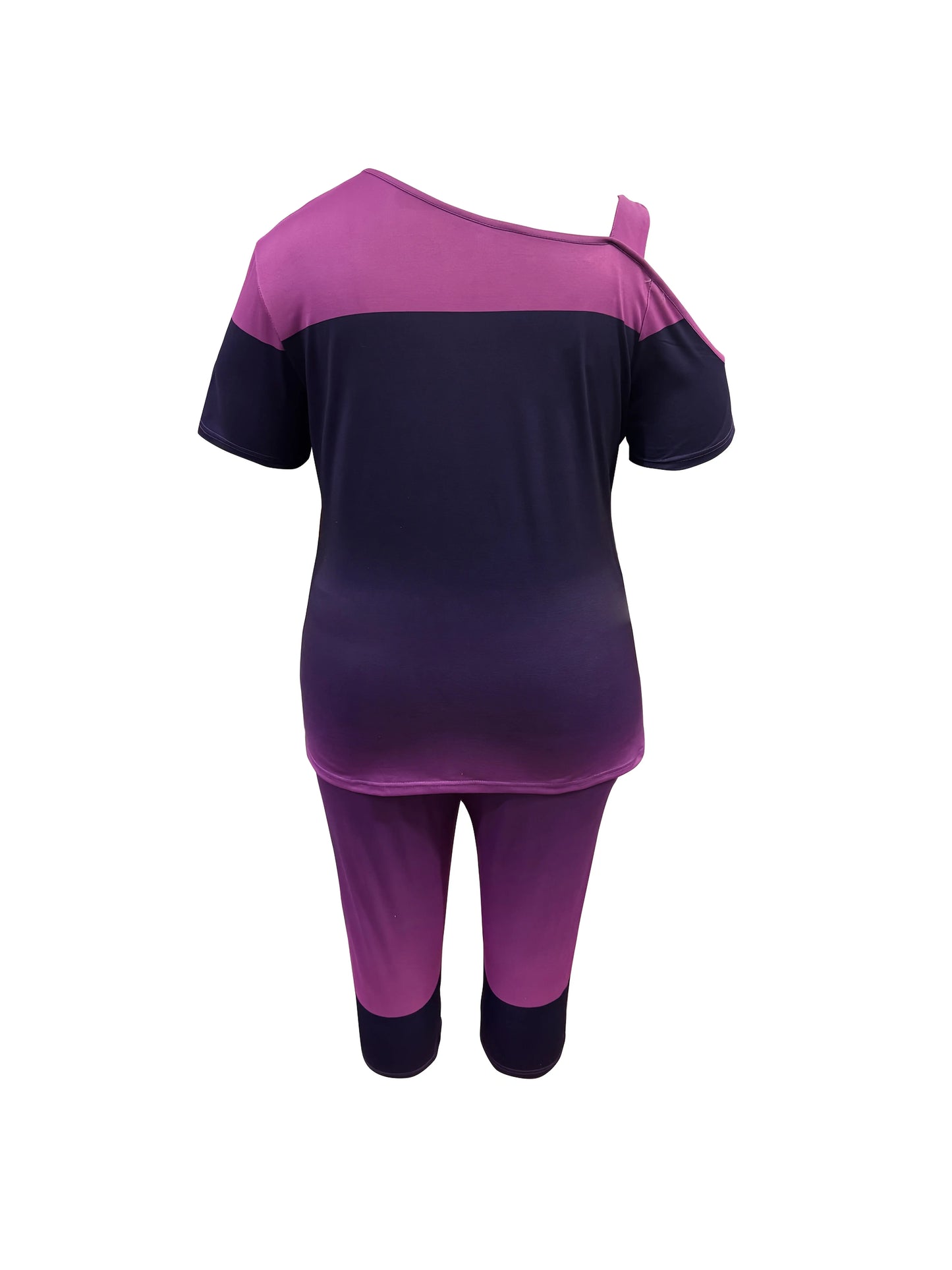 Large size Women's fashion set, gradient color set, faith print Chic Le'Meek