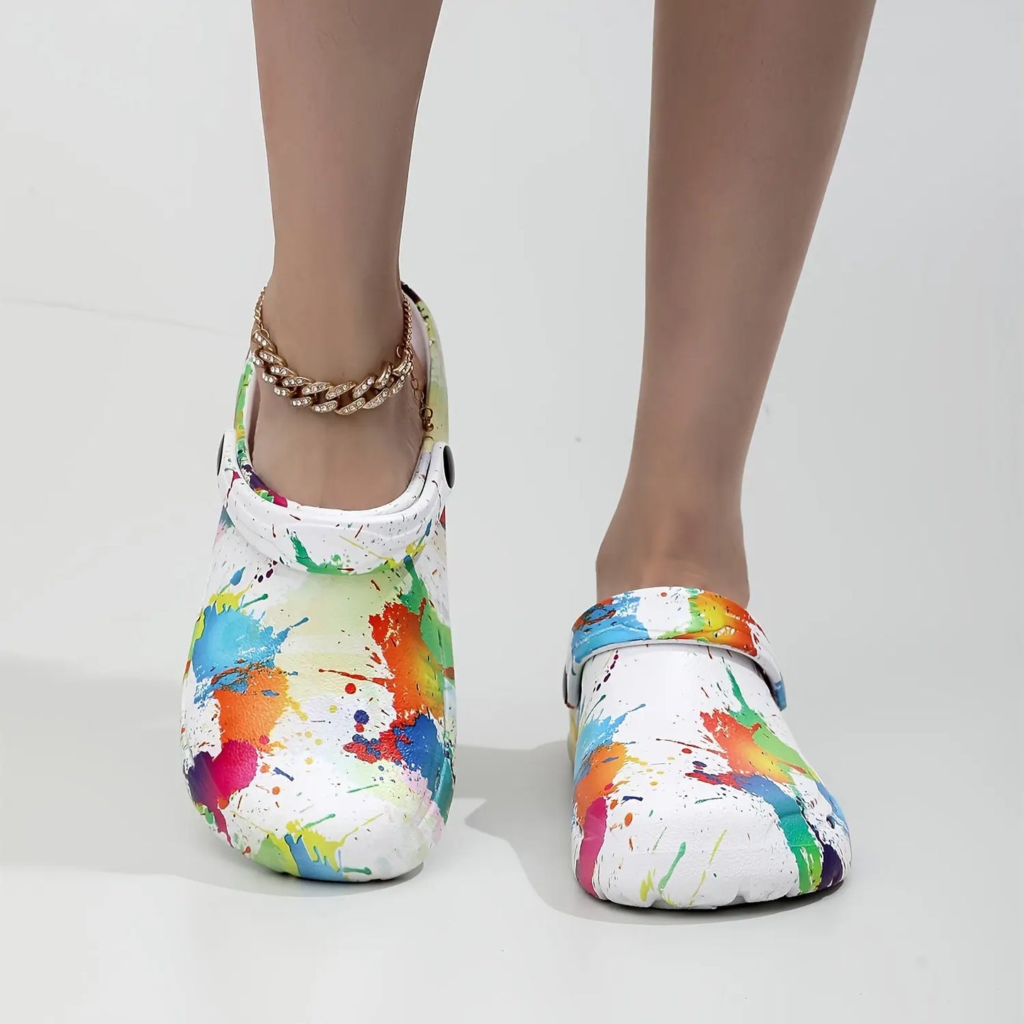 2025 Fashionable Non-Slip Thick Sole Sandals for Couples, Summer Beach Shoes with Random Patterns, EVA Material, Beach Footwear|Trendy Sandals|Eva Upper Material, Beach Accessorie Chic Le'Meek
