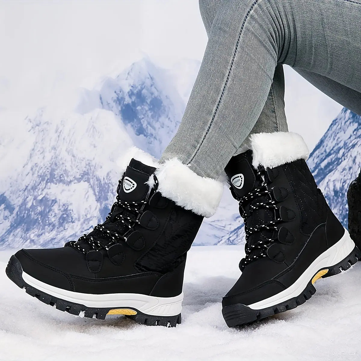 Cozy Velvet Snow Boots - Women's Soft, Comfortable, and Warm Winter Shoes with Thick Insulation and Casual Outdoor Style - Perfect for Cold Weather Activities Chic Le'Meek