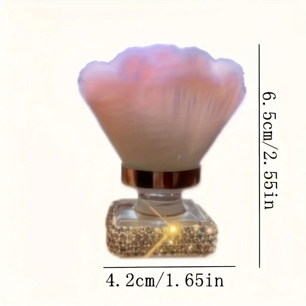 1pc Exquisite Luxury Crystal-Encrusted Flower Design Soft Bristle Blush Brush - Multifunctional Portable Powder Makeup Tool for Flawless Finishing Temu