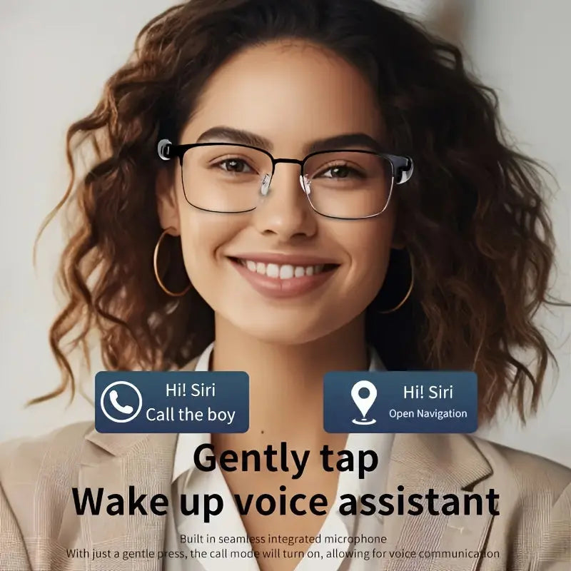 Unisex Smart Glasses with Auto-Dimming & Fashion Glass Transition, Built-in Mic/Speaker for HD Voice Calls & Hi-Fi Sound, Lightweight Battery-Powered Design for Driving,, Home Use - Perfect Holiday Gift, Driving Eyewear, Acce Chic Le'Meek