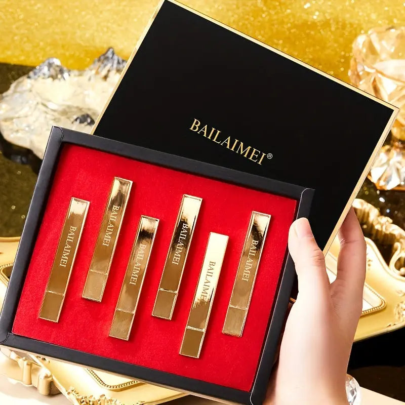Red Velvet Matte Lipstick: Long-Lasting, Water-Resistant, All Skin - Ideal Valentine’s Gift in Elegant Golden Tube Temu