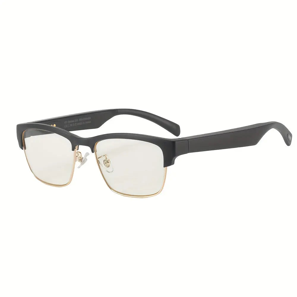 Smart Glasses With Blue Light Filtering, Low Latency Audio, Built-in Microphone, Speaker, Touch Control, Compatible With AI Voice Assistants, Suitable For Both Men And Women, Suitable For Audio, Movies, And Learning. Chic Le'Meek