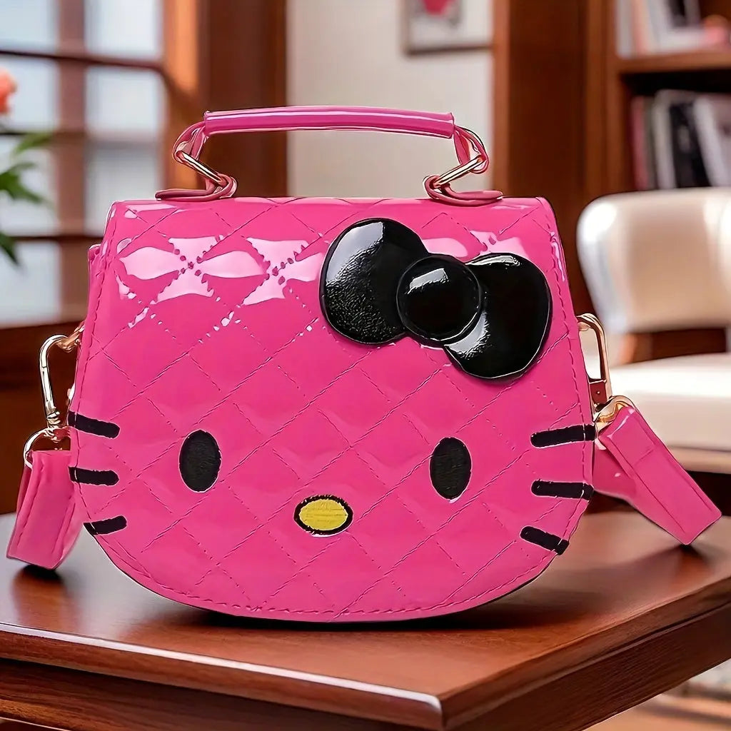Sanrio for hello kitty Crossbody Bag - Adjustable Strap, Lightweight Synthetic, Multi-Color Options for Daily Commute, Parties & Weddings, Durable Polyester Lining, Snap Closure Purse Chic Le'Meek