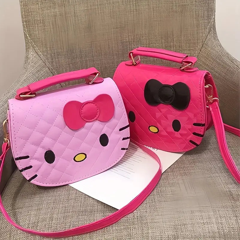 Sanrio for hello kitty Crossbody Bag - Adjustable Strap, Lightweight Synthetic, Multi-Color Options for Daily Commute, Parties & Weddings, Durable Polyester Lining, Snap Closure Purse Chic Le'Meek