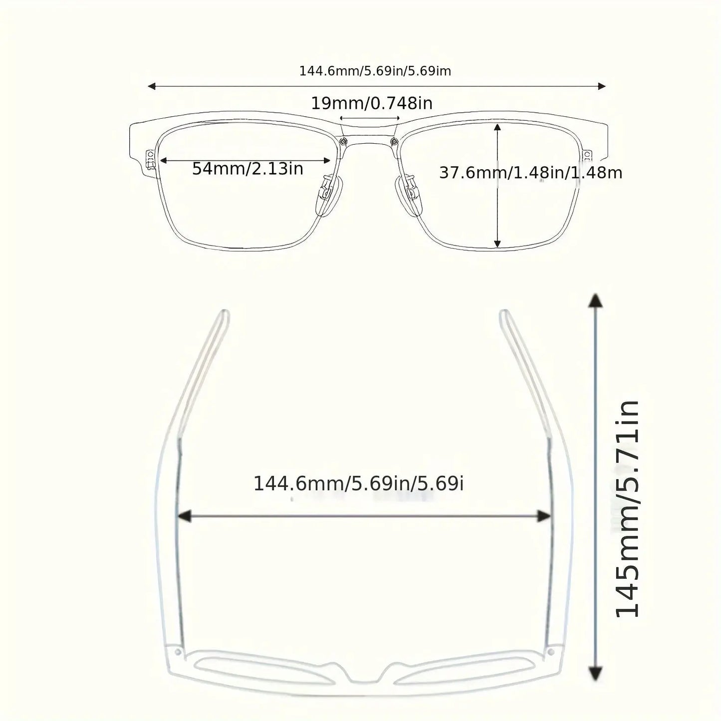 Smart Glasses With Blue Light Filtering, Low Latency Audio, Built-in Microphone, Speaker, Touch Control, Compatible With AI Voice Assistants, Suitable For Both Men And Women, Suitable For Audio, Movies, And Learning. Chic Le'Meek
