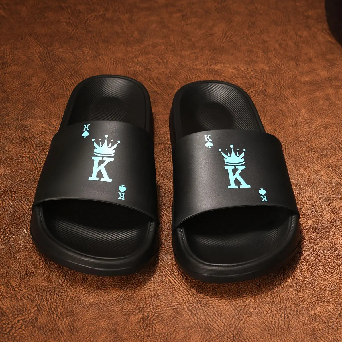 Mens Fashionable Letter K Slippers - Trendy Open-Toe Design with Ventilated Breathability, Comfy Non-Slip EVA Soles for Stylish Indoor & Outdoor Temu