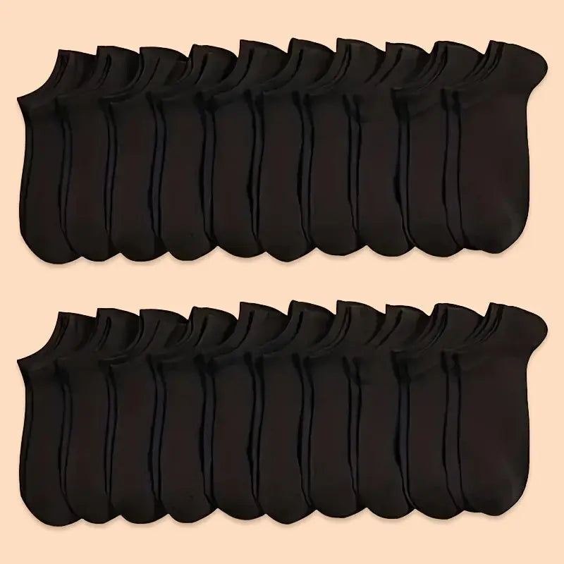 20/40 Pairs of Men's ComfySoft Knitted Liner Socks - Breathable, Sweat-Absorbing, Anti-Odor, Elastic & Soft - Perfect for Spring & Summer Casual Wear Temu