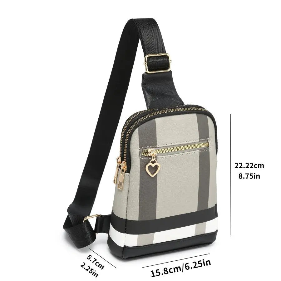 ZENG BAG Women's Fashion Small Crossbody Bag - Women's Crossbody Waist Bag PU Leather Multifunctional Crossbody Belt Chest Bag with Adjustable Shoulder Strap Suitable for Casual Travel Shopping Perfect Valentine's Day Gift fo Chic Le'Meek