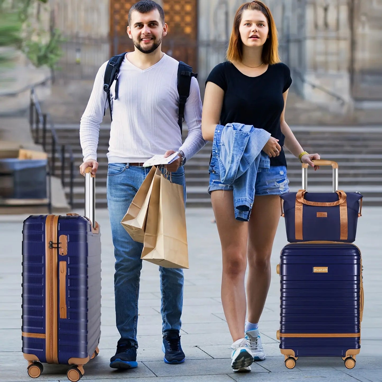 Suitcase Set Luggage Sets, 20 Inch Carry On Luggage With TSA Lock And Double Spinner Wheels, Suitcase With Travel Bag And Toiletry Bag AliExpress